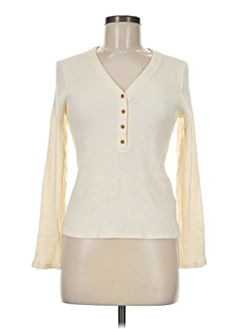 Madewell Brushed Long-Sleeve Henley Tee (view 1)