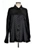 Le Lis 100% Spandex Polka Dots Black Long Sleeve Blouse Size L - photo 1