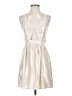 Silence and Noise 100% Polyester Metallic Ivory Cocktail Dress Size 4 - photo 1