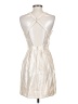 Silence and Noise 100% Polyester Metallic Ivory Cocktail Dress Size 4 - photo 2