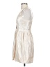 Silence and Noise 100% Polyester Metallic Ivory Cocktail Dress Size 4 - photo 5