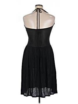 black ribbed midi dress Silk Rib Half Sleeve Midi Dress