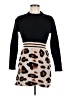 Shein 100% Polyester Animal Print Black Casual Dress Size 6 - photo 1