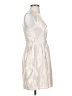 Silence and Noise 100% Polyester Metallic Ivory Cocktail Dress Size 4 - photo 4