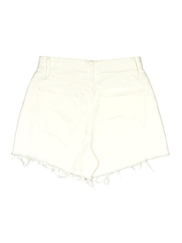 Madewell Curvy High-Rise Denim Shorts in Tile White (view 2)