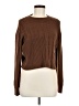 Embossed Brown Pullover Sweater Size M - photo 1