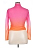 Bar III 100% Polyester Color Block Orange Long Sleeve Blouse Size XL - photo 2