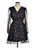 Unbranded 100% Polyester Floral Blue Casual Dress Size M - photo 1