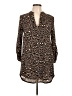 Jodifl Animal Print Brown Long Sleeve Blouse Size L - photo 1