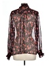 The Korner Brown Long Sleeve Blouse Size L - photo 2