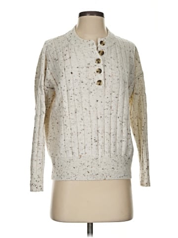 Madewell Donegal Bowden Henley Sweater in Coziest Yarn (view 1)