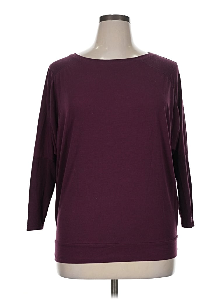 Pre-owned C9 By Champion 3/4 Sleeve T-shirt In Burgundy