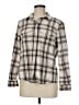 Eddie Bauer 100% Cotton Plaid Tan Long Sleeve Button-Down Shirt Size M - photo 1