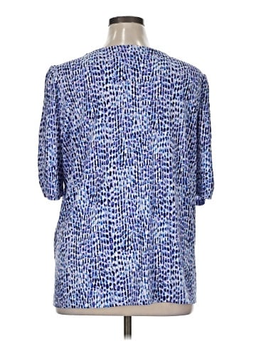 Susan Graver Short Sleeve Blouse (view 2)