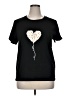 Shein Hearts Black Short Sleeve T-Shirt Size 14 - photo 1
