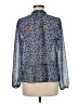Gap 100% Polyester Blue Long Sleeve Blouse Size M - photo 2