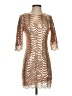 Unbranded 100% Polyester Metallic Gold Cocktail Dress Size S - photo 1