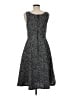 ModCloth 100% Polyester Tweed Gray Casual Dress Size 8 - photo 2