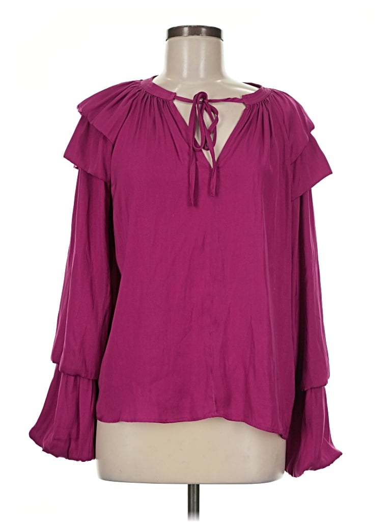 Pre-owned Current Air 3/4 Sleeve Blouse In Purple