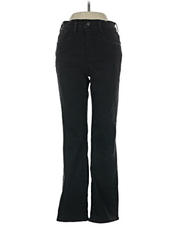 Madewell Kick Out Crop Jeans in Black Rinse Wash (view 1)
