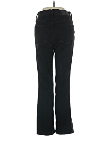 Madewell Kick Out Crop Jeans in Black Rinse Wash (view 2)