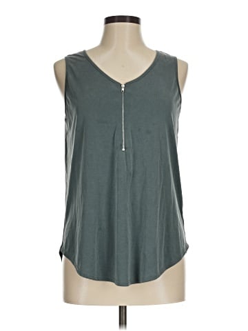 Green Envelope Sleeveless Top (view 1)
