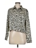 Zara Animal Print Ivory Long Sleeve Blouse Size M - photo 1