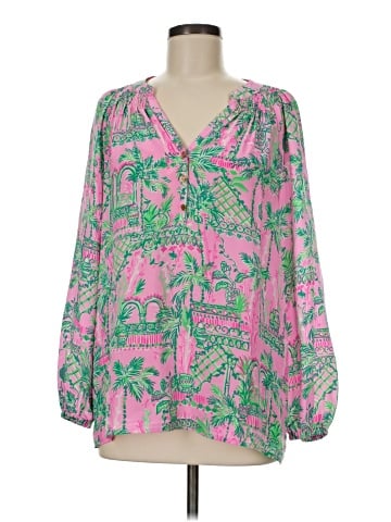 Lilly Pulitzer Long Sleeve Silk Top (view 1)