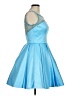 Sherri Hill 100% Polyester Solid Blue Cocktail Dress Size 8 - photo 4