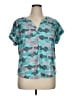 L.L.Bean Teal Short Sleeve Blouse Size XL (petite) - photo 1