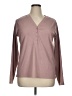 Athleta Pink Long Sleeve Henley Size 1X - photo 1