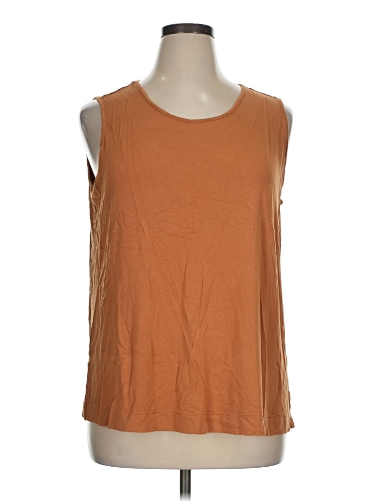 Pre-owned Jjill Sleeveless T-shirt In Brown