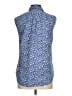 L.L.Bean 100% Cotton Blue Sleeveless Button-Down Shirt Size M - photo 2