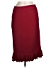 VERTIGO Solid Burgundy Formal Skirt Size M - photo 1