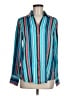 Etcetera Stripes Blue Long Sleeve Button-Down Shirt Size 6 - photo 1