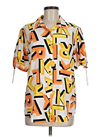 Karl Lagerfeld Paris Short Sleeve Blouse (view 1)