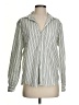 Frank & Eileen 100% Cotton Stripes Silver Long Sleeve Blouse Size XS - photo 1