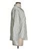 Frank & Eileen 100% Cotton Stripes Silver Long Sleeve Blouse Size XS - photo 4