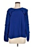 CeCe Blue Long Sleeve Blouse Size M - photo 1