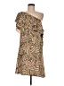 MICHAEL Michael Kors 100% Polyester Print Brown Casual Dress Size M - photo 1