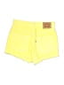 Levi's 100% Cotton Yellow Denim Shorts Size 25 waist - photo 2