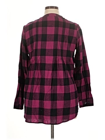 Woman Within Long Sleeve Button-Down Shirt (view 2)