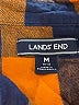 Lands' End 100% Cotton Checkered-gingham Orange Long Sleeve Button-Down Shirt Size 12 - photo 3