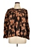 Rouge 100% Polyester Brown Long Sleeve Blouse Size XL - photo 1