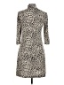 Christopher & Banks Animal Print Gray Casual Dress Size 6 - photo 2