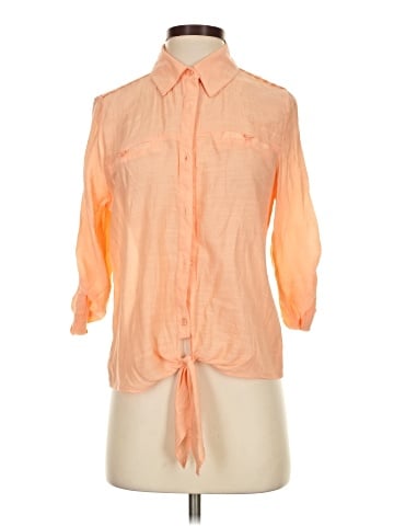 Sequin Hearts 3/4 Sleeve Button-Down Shirt (view 1)
