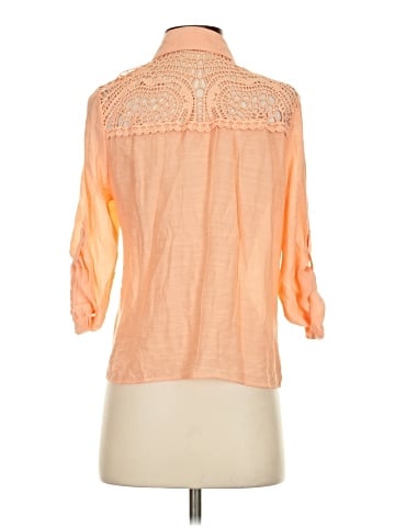 Sequin Hearts 3/4 Sleeve Button-Down Shirt (view 2)