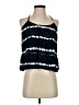 Ann Taylor LOFT 100% Rayon Stripes Tie-dye Blue Black Tank Top Size XS - photo 1