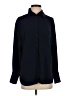 Zara 100% Polyester Solid Black Blue Long Sleeve Blouse Size XS - photo 1
