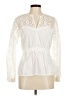 Sandro 100% Cotton Ivory Long Sleeve Blouse Size Med (2) - photo 1